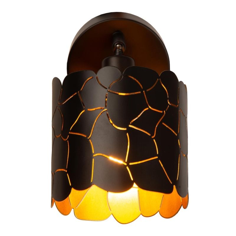 Lucide ALMELO - Nástenné bodové svietidlo / Nástenné svietidlo - Ø 12 cm - 1xE14 - Čierna